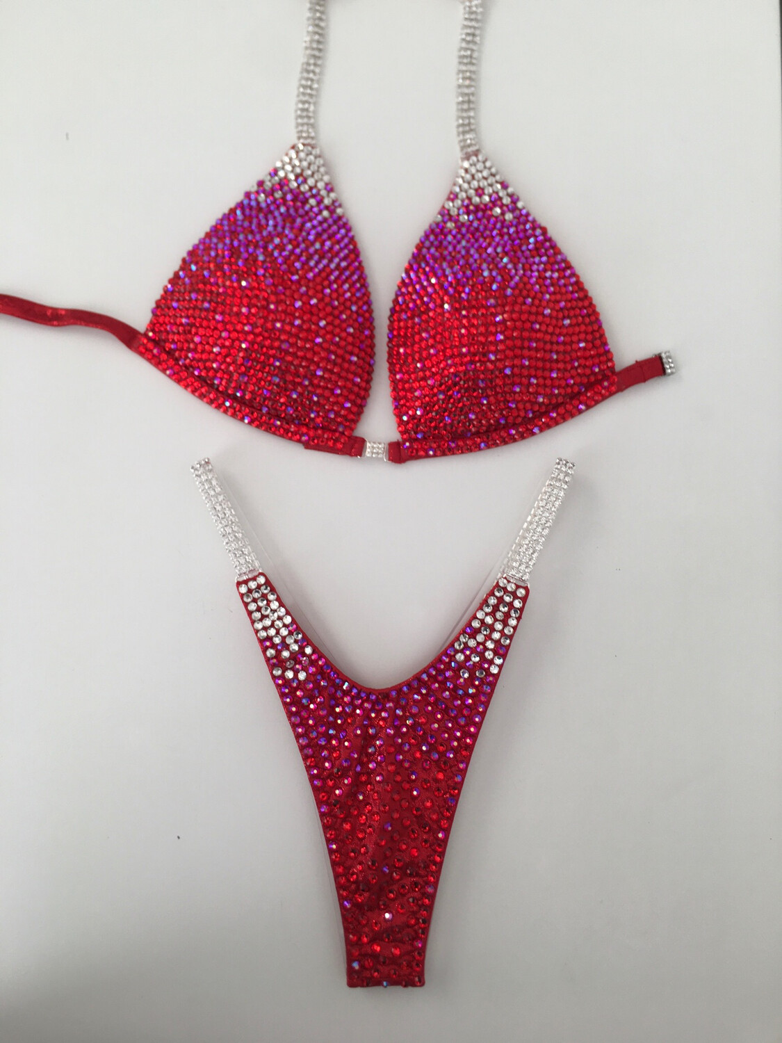 Red Ombre Crystal Spots