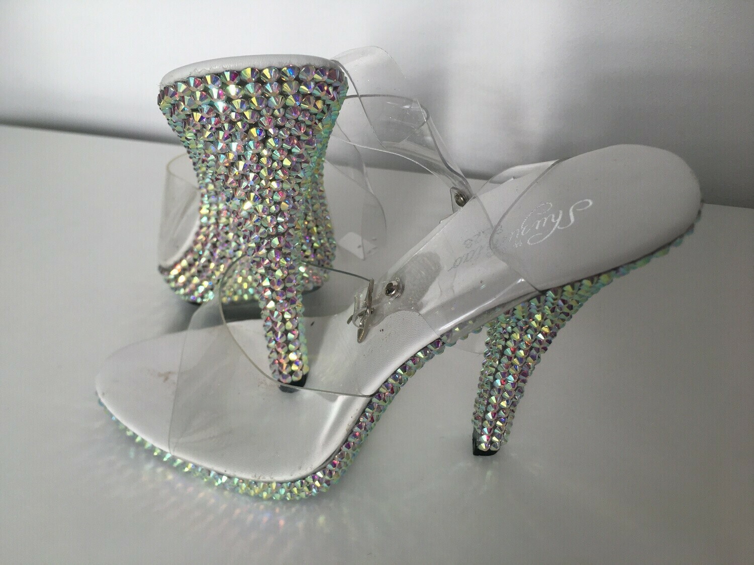 Transparent crystal heels (12cm heel)