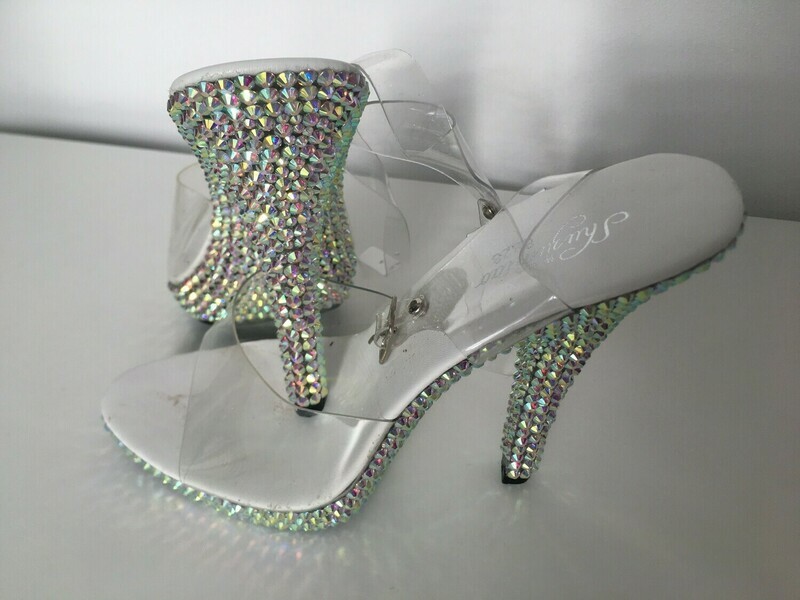 Transparent crystal heels (12cm heel)