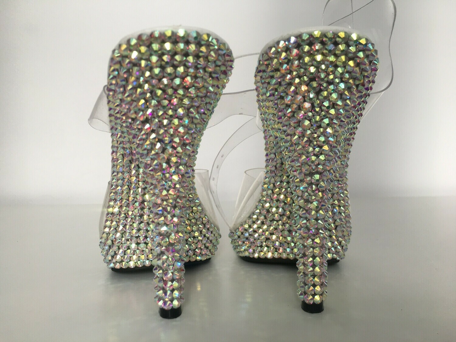 Transparent crystal heels (12cm heel)