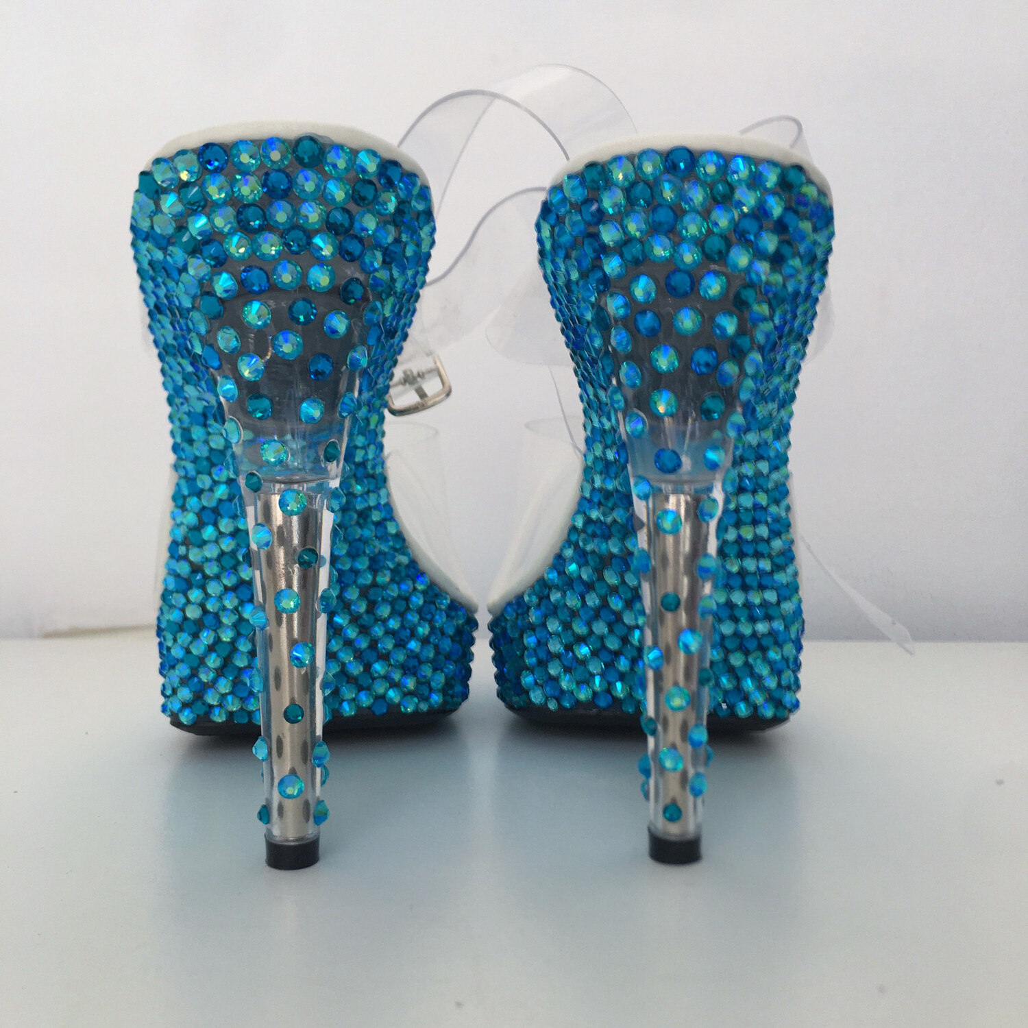 Transparent crystal heels (15 cm heel)