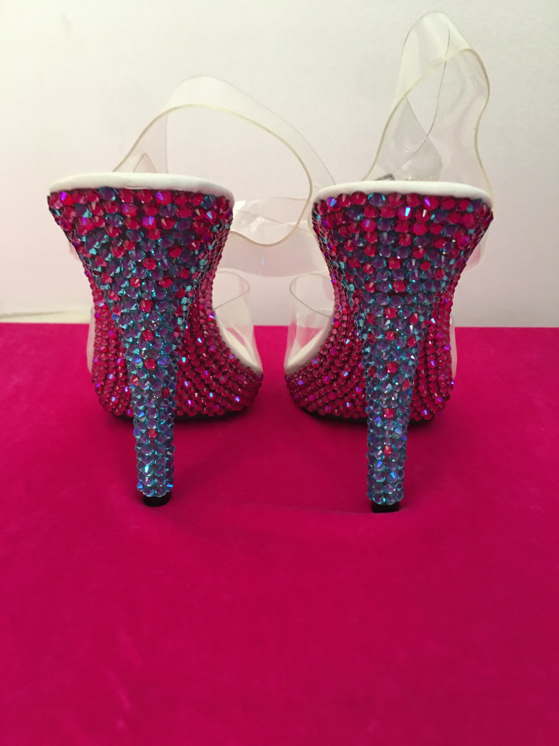Transparent crystal heels (12 cm heel)