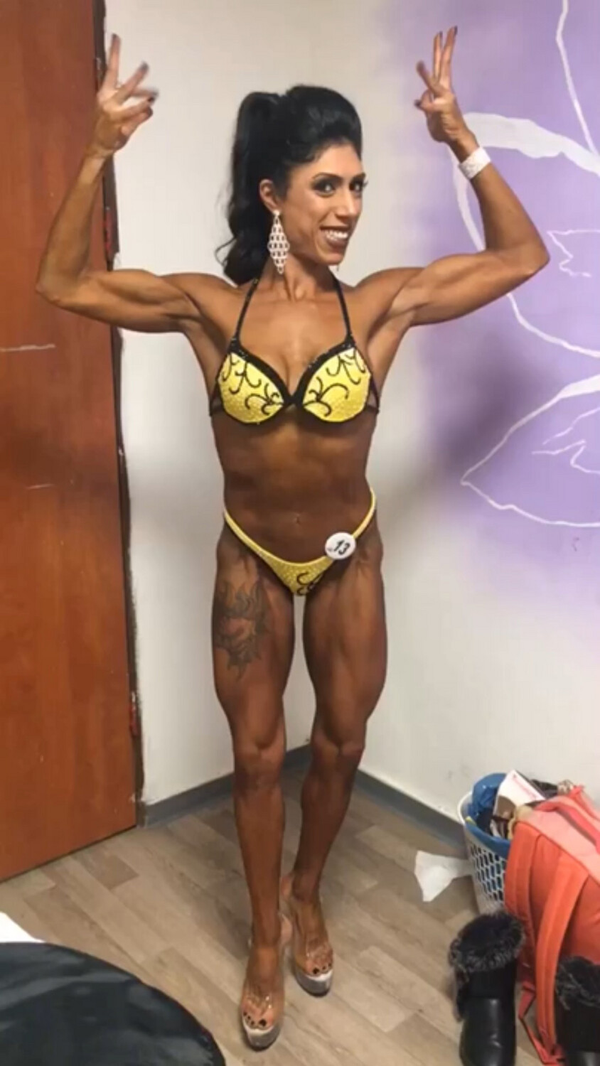 Yellow figure bikini