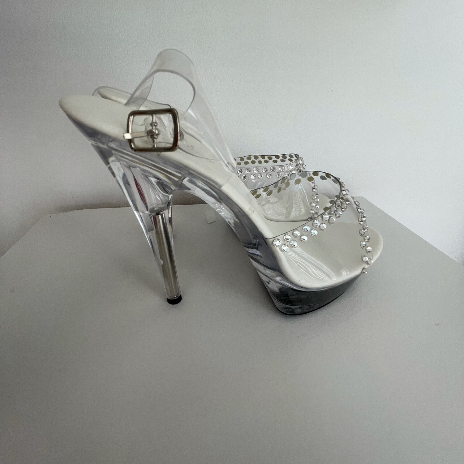 Transparent crystal heels (13 cm heel)