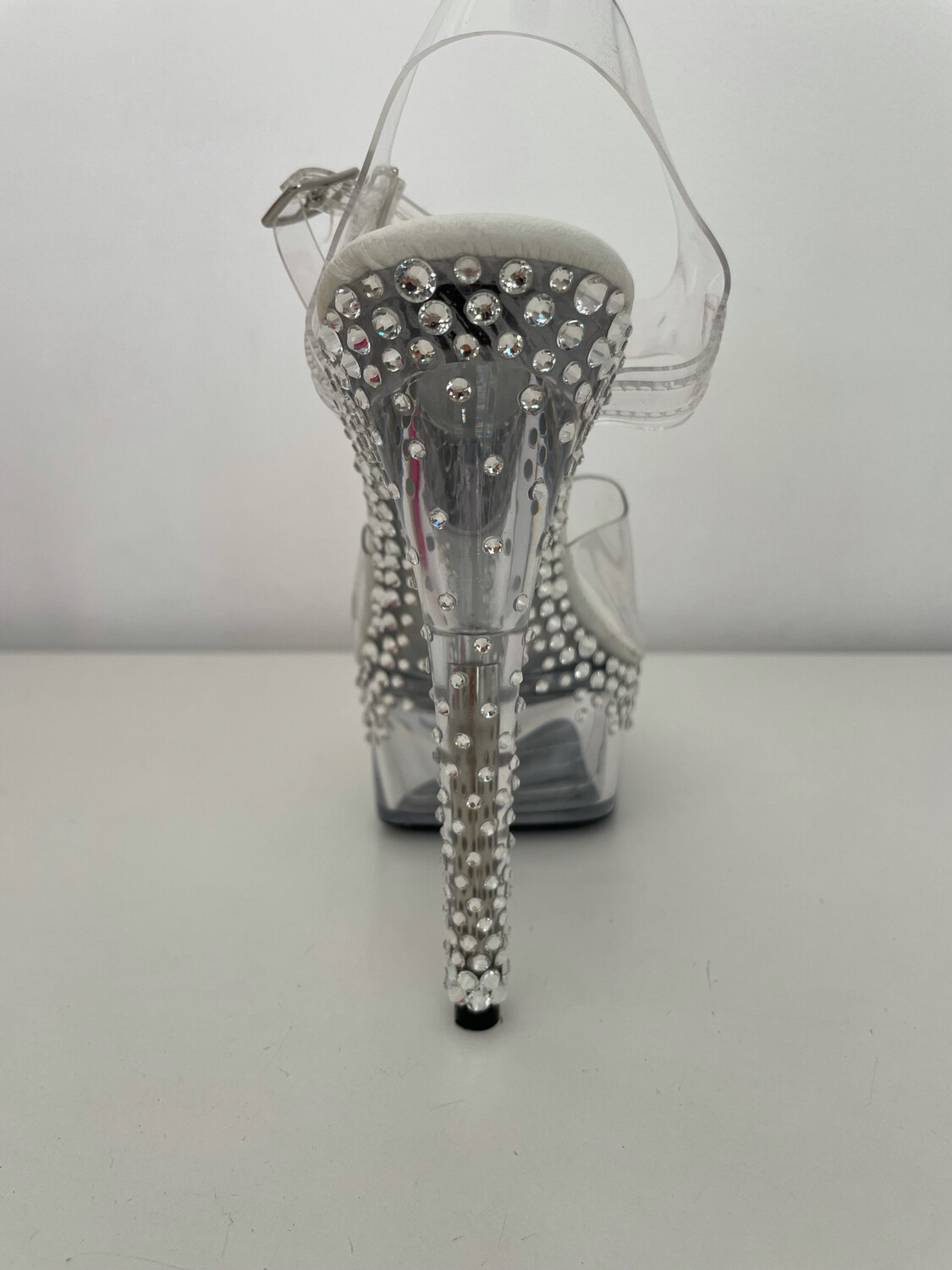 Transparent crystal heels (15 cm heel)