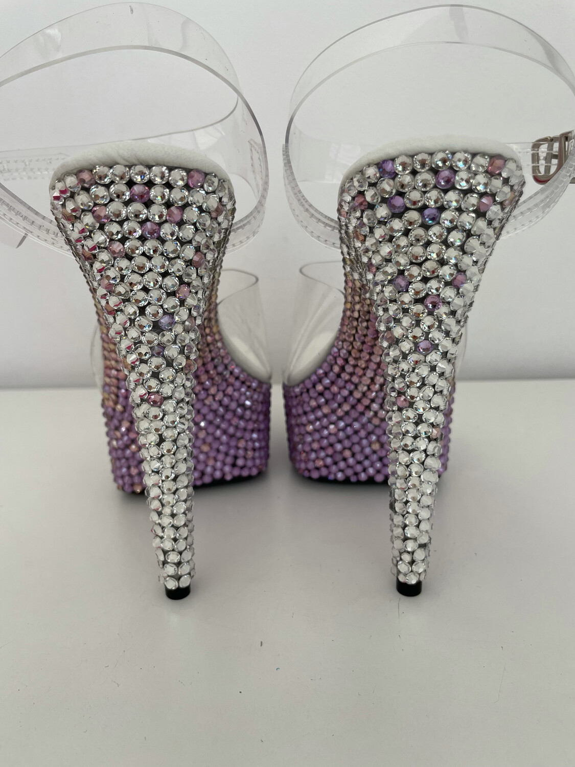 Transparent crystal heels (15 cm heel)