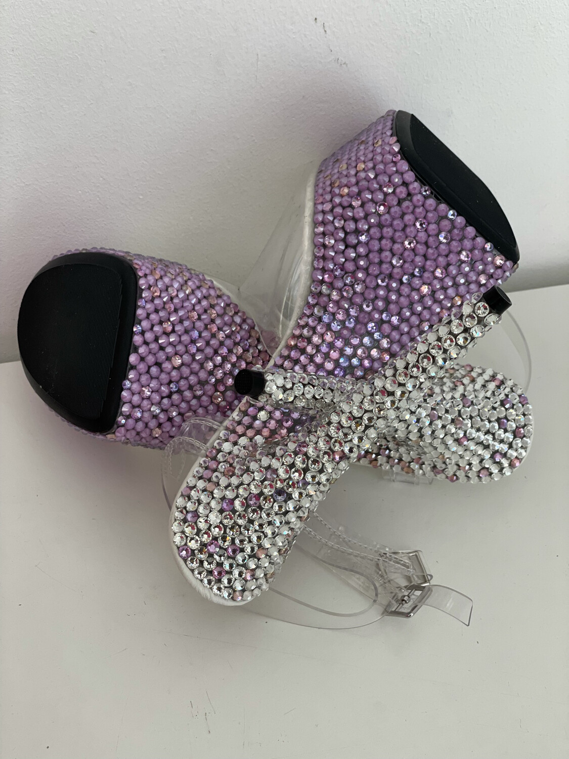 Transparent crystal heels (15 cm heel)