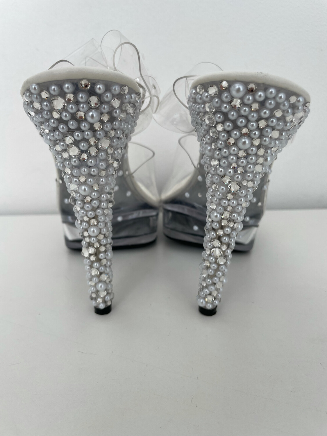 Transparent crystal heels (13 cm heel)