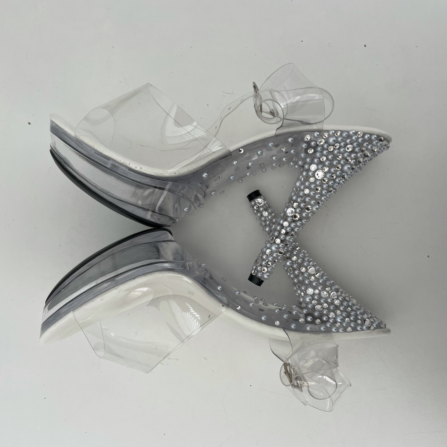 Transparent crystal heels (13 cm heel)