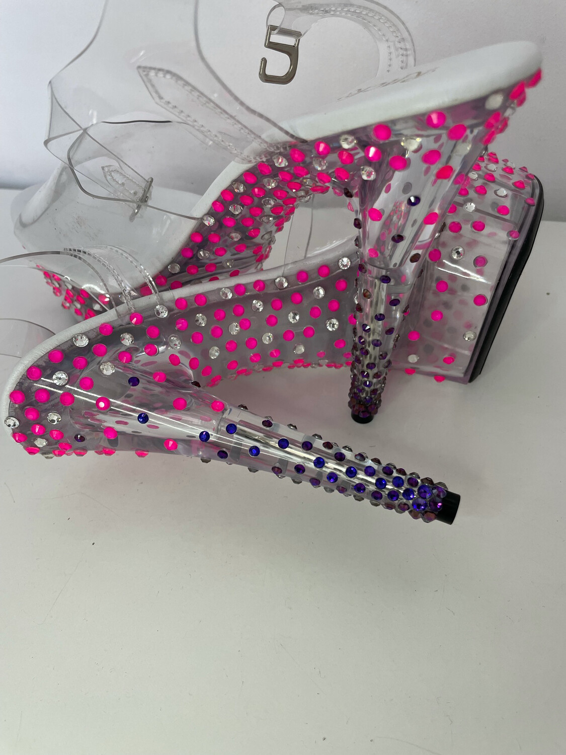 Transparent crystal heels (15 cm heel)