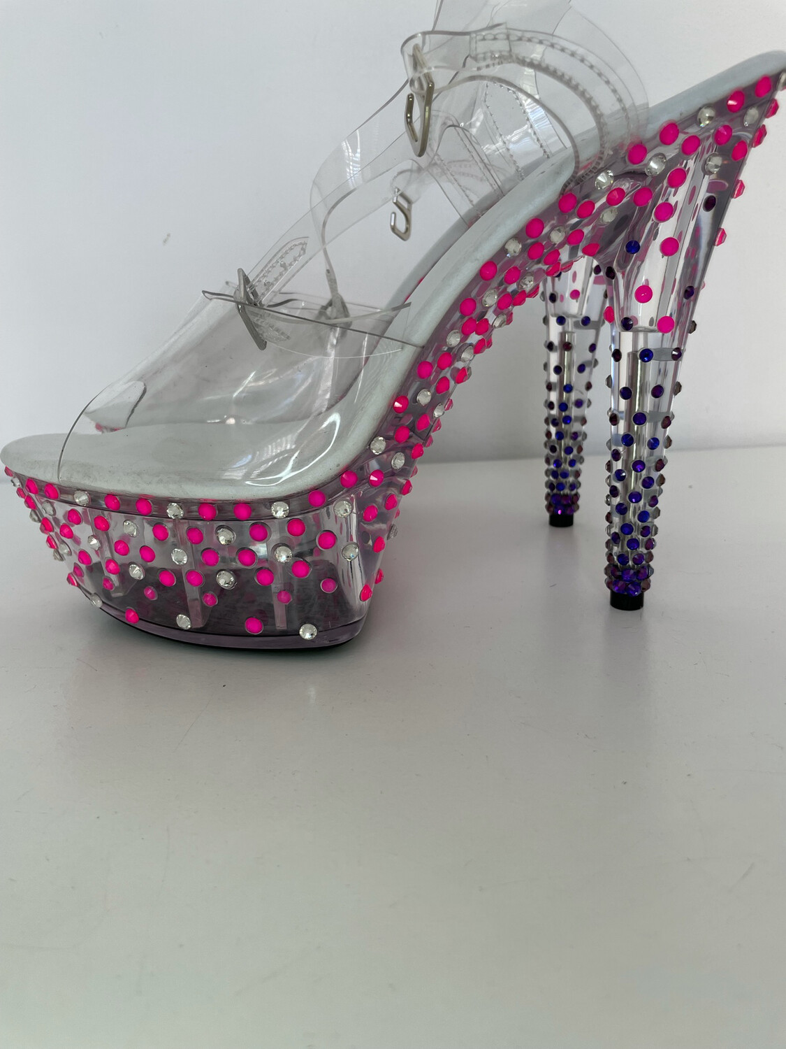 Transparent crystal heels (15 cm heel)