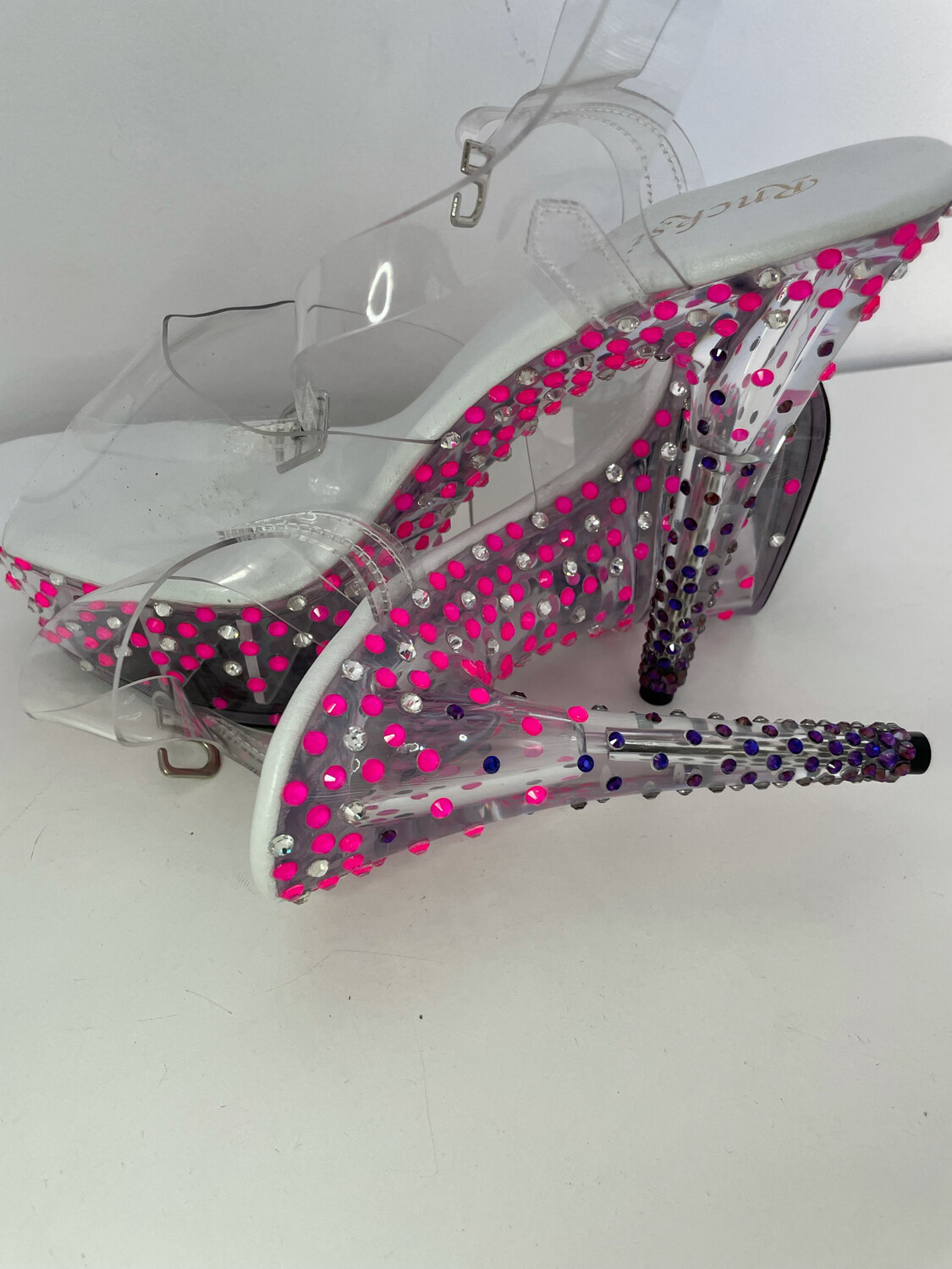 Transparent crystal heels (15 cm heel)