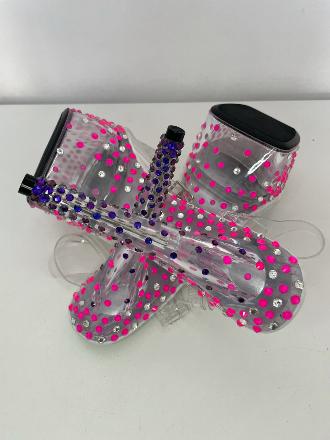 Transparent crystal heels (15 cm heel)
