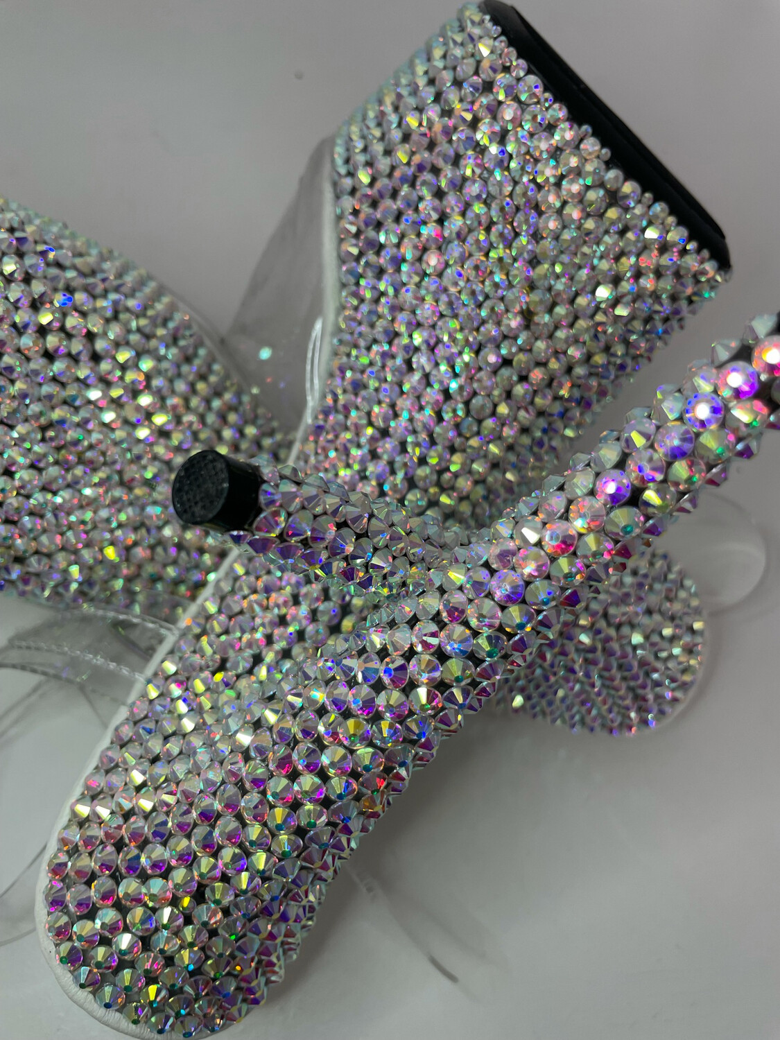 Transparent crystal heels (15 cm heel)