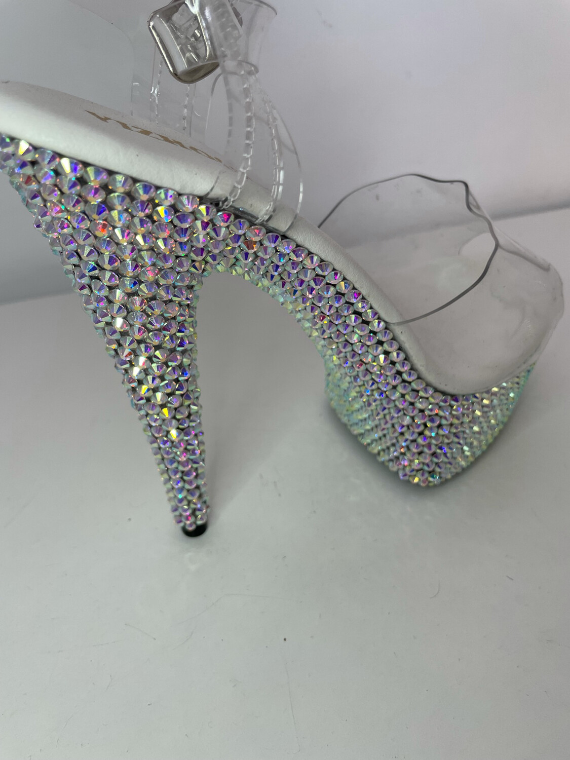 Transparent crystal heels (15 cm heel)