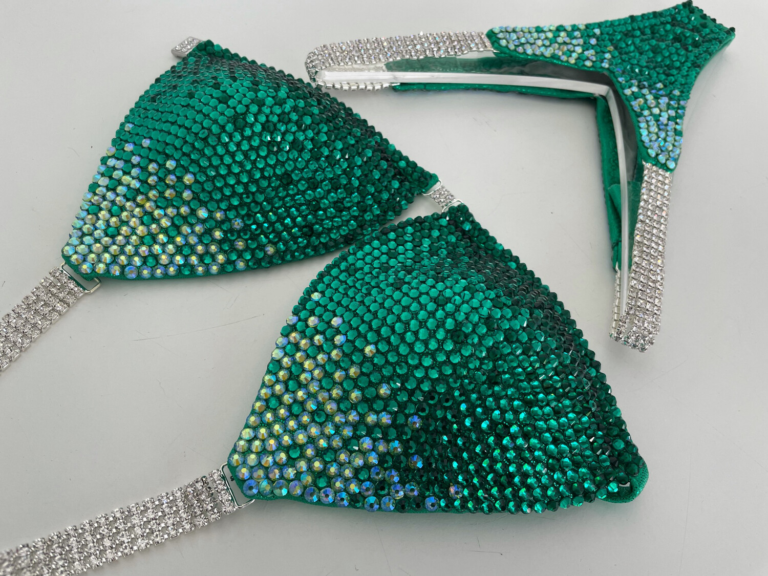 Green Ombre Crystal Spots