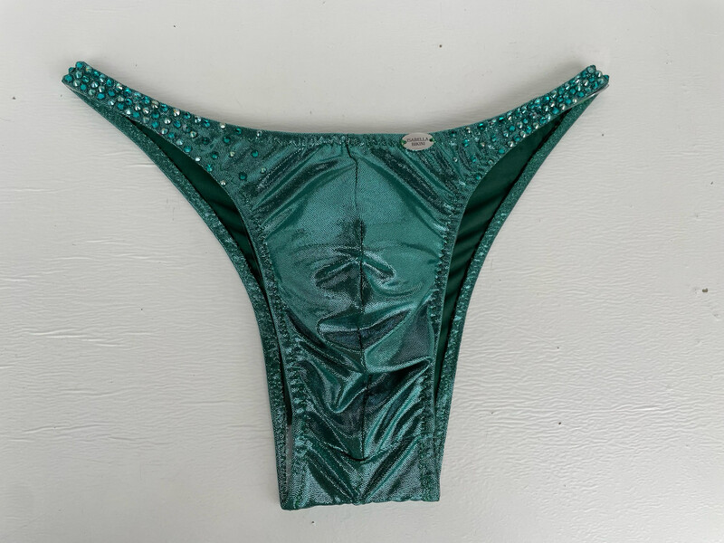 Green metallic Trunks with stones