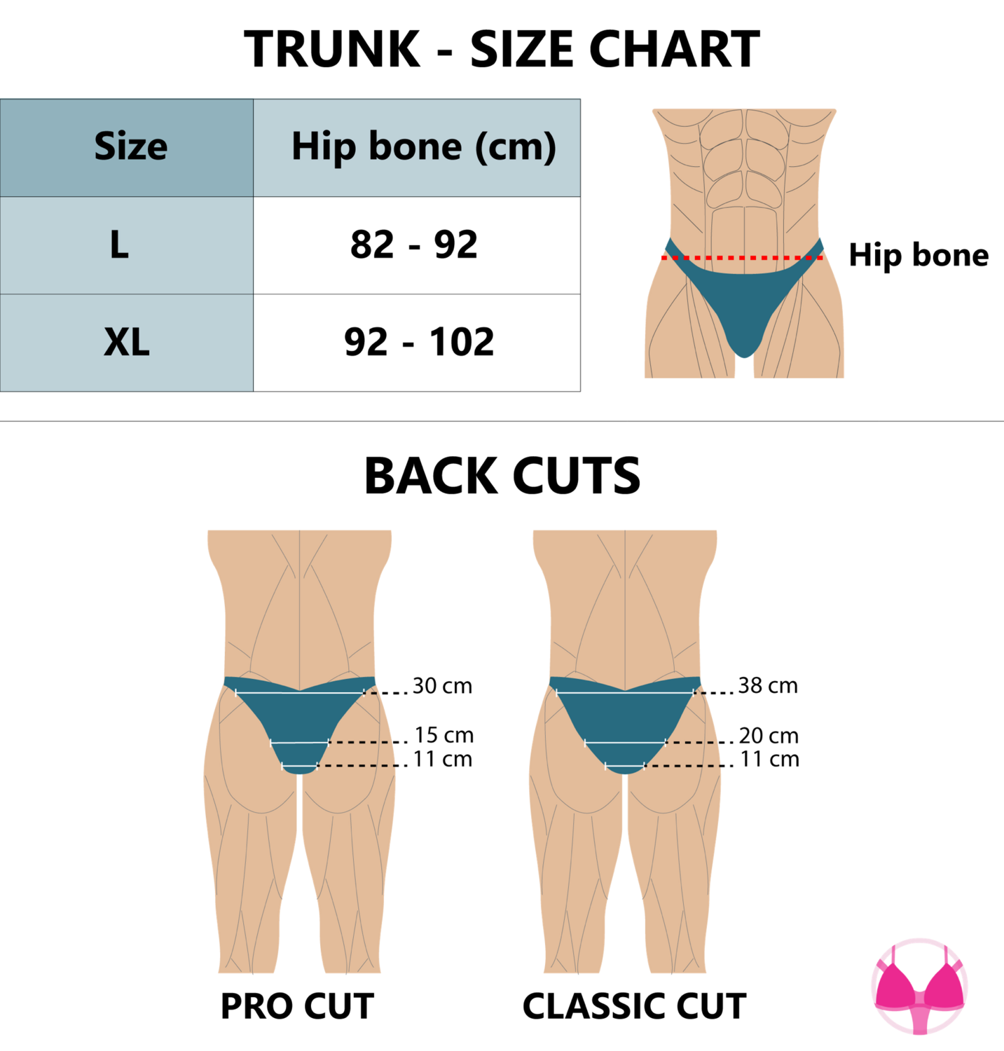 Blue Trunks With Blue Stones