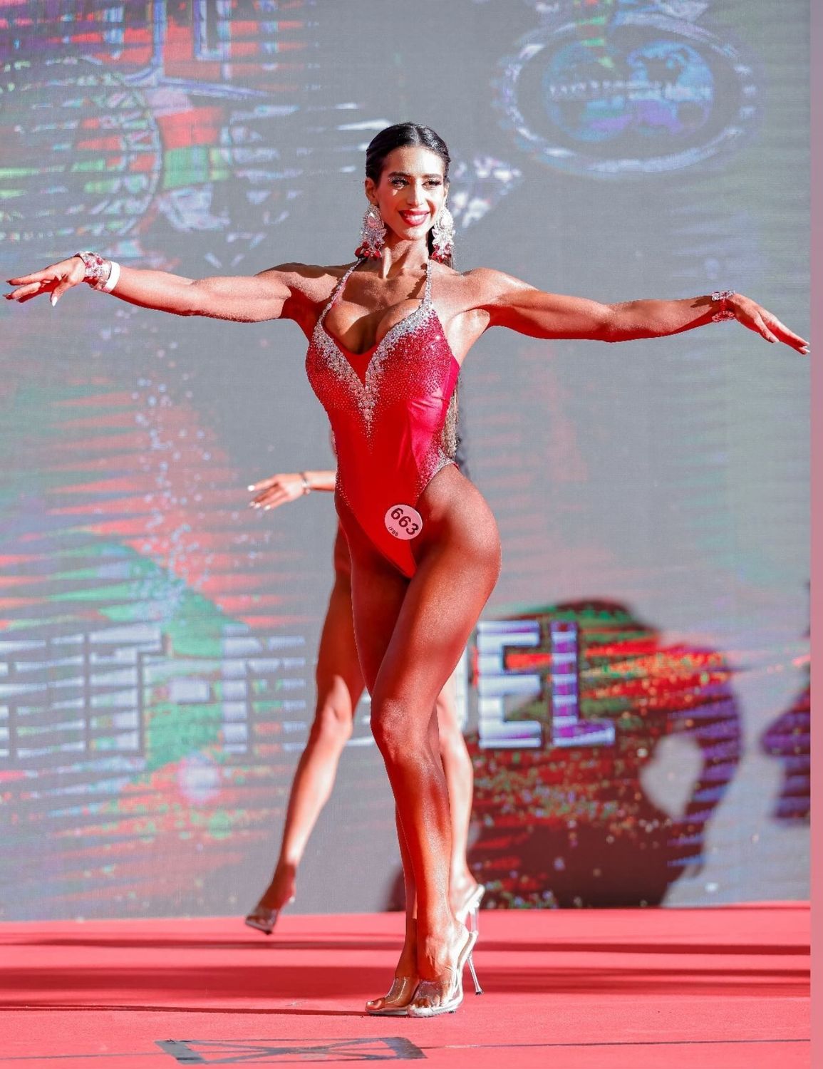 Red Bikini model