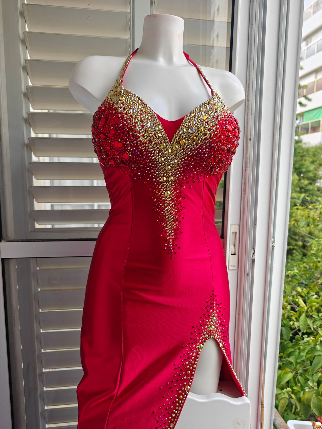 Bikini Model Red Dress 