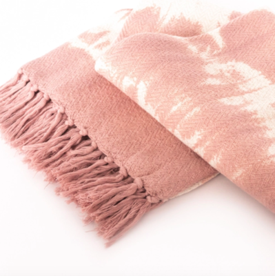 Pink Tie Dye Throw Blanket
