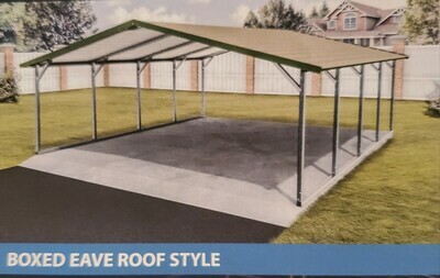 Boxed Eave Style Metal Carport by Eagle Carports
