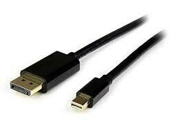 DisplayPort Cable to mini displayport-1.8M, Black Colour, Silver Coated. Suitable for Connecting Laptop, Desktop to external screen.