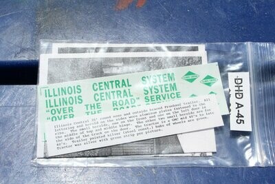 Illinois Central System 35' Round Nose Trailer Decal Set
