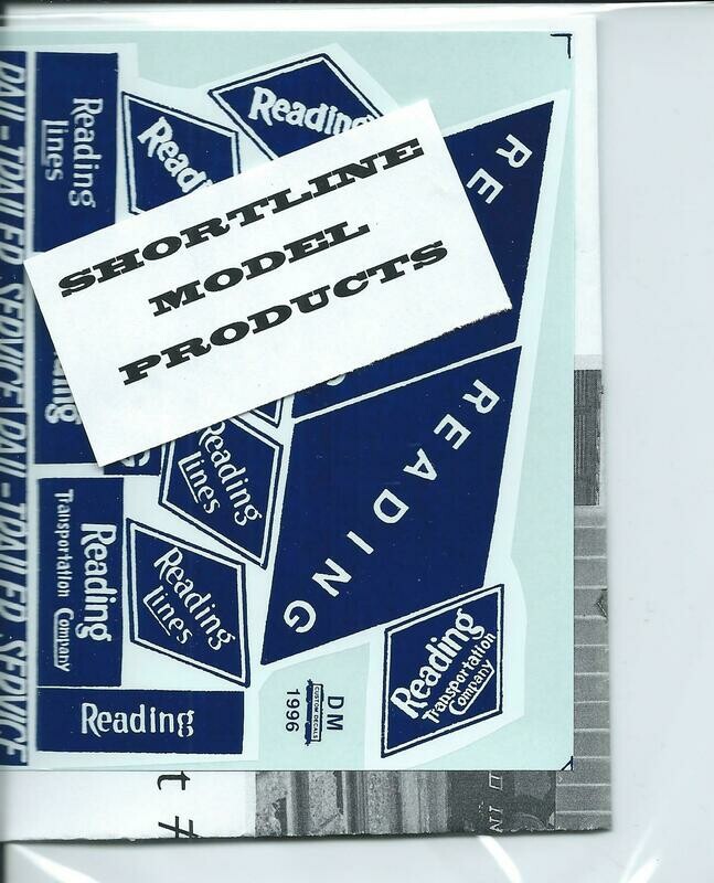 Reading Railroad Trailer decals