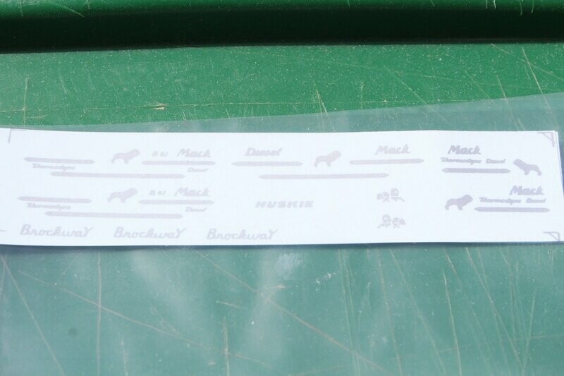 Mack Huskie Silver Bulldog Decal set