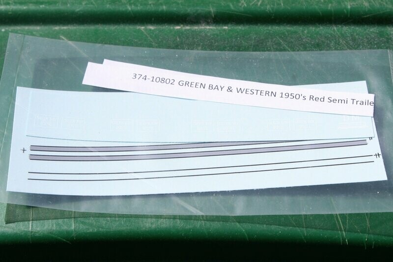 Green Bay & Western 1950's red semi trailer