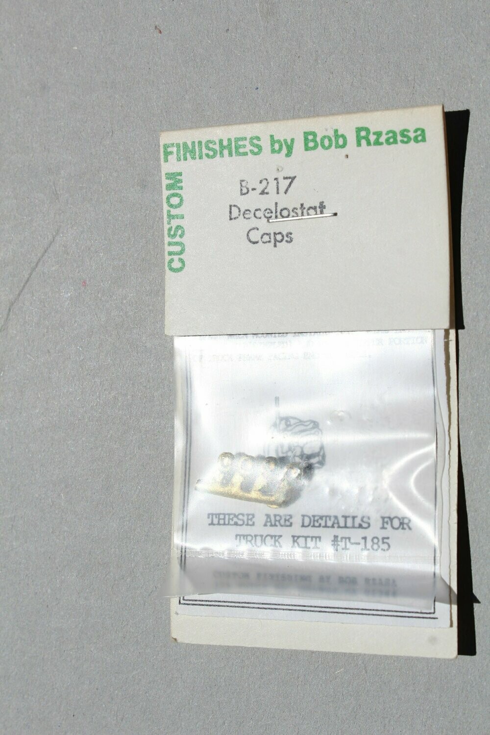 Custom Finishing/Finishes 217 Decelostat Caps