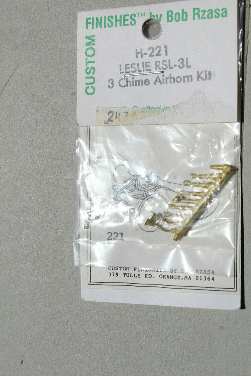 Custom Finishing/Finishes 221 Leslie RSL-3L 3 Chime Airhor KIT