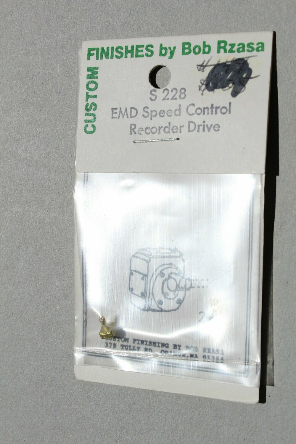 Custom Finishing/Finishes 228 EMD Speed Control Recorder Drive