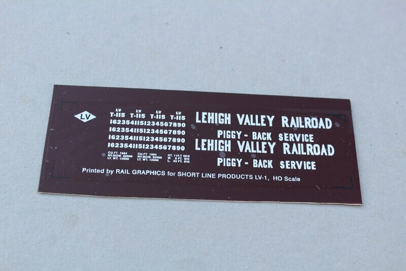 Lehigh Valley 32 ft Trailer HO White DECALS
