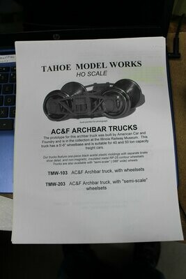 AC&F Archbar Trucks w/ PR-25 wheels Tahoe Model Works