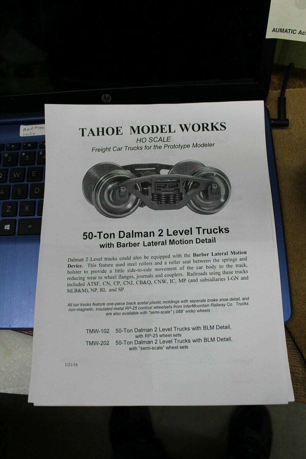 Dalman 50 ton 2-level Truck w/PR-25 Wheels Tahoe Model Works