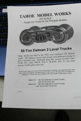 Dalman Trucks w/ PR-25 wheels Tahoe Model Works