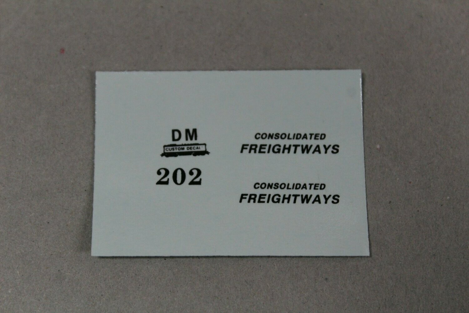Consolidated Freightways WHITE decal