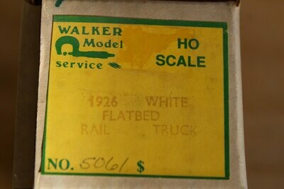 WALKER MODEL 5061 1926 WHITE FLATBED 