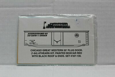 Chicago Great Western 50' Plug Door BX Decal set ODDBALLS