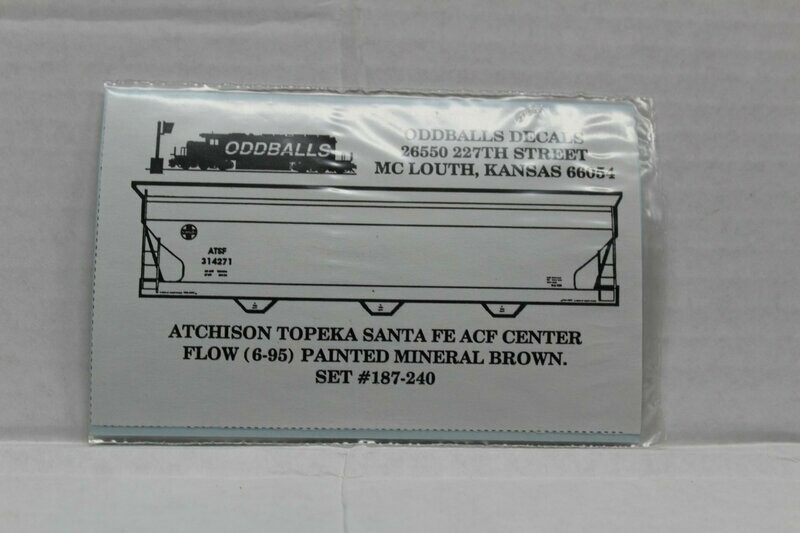 A T S F (Santa Fe) ACF Center Flow Hopper decal set ODDBALLS