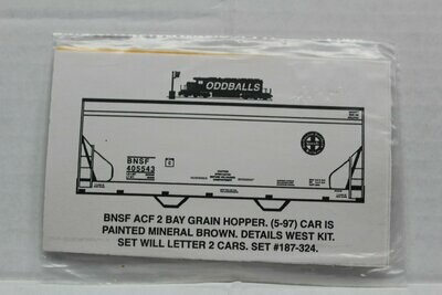 Oddballs  decals HO SL-SF 1100 series cabooses 1950's ptd red Athearn kit  M85 