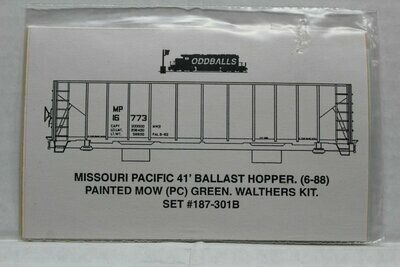 Missouri Pacific 41' Ballast Hopper BlacK Decal set ODDBALLS