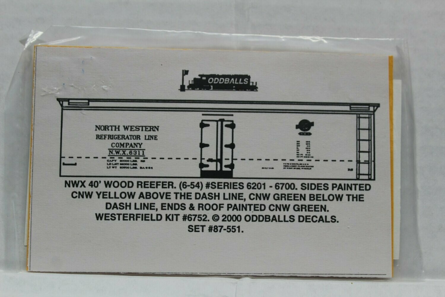 North Western Reefer (NWX) Wood Reffer 1954 ODDBALLS