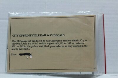 City of Primeville Decal ser for ALCO S-1 or S3