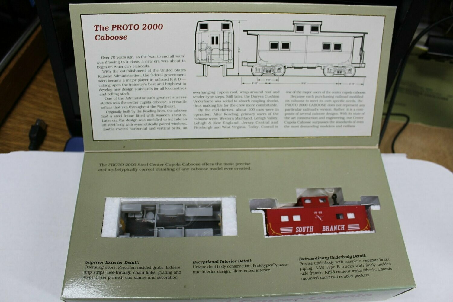 P2K Steel Center Caboose South Branch