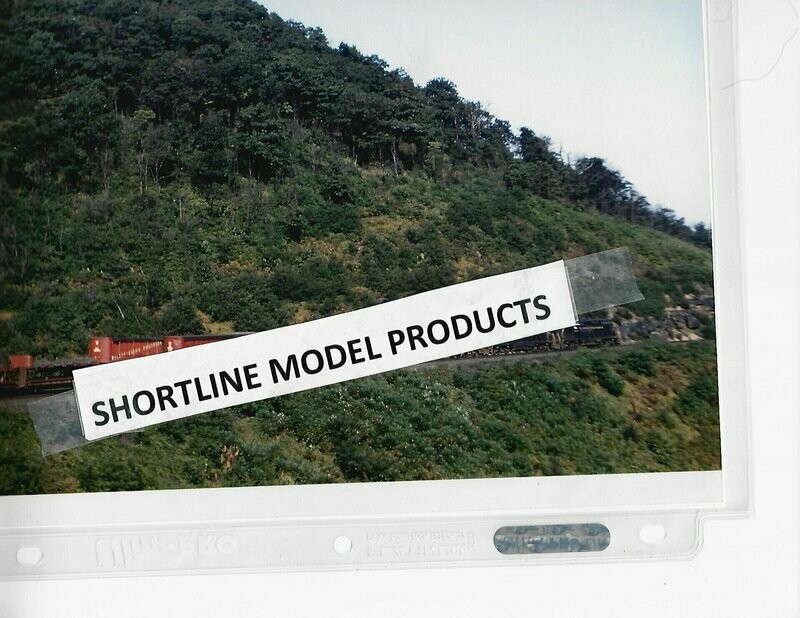 PRR Freight with Trailers on head end at Horseshoe Curve 1955