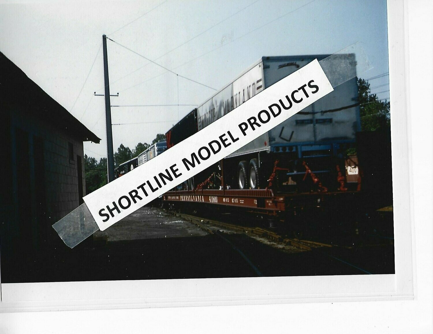 Western Maryland (WM) Trailer rear & B&O Trailer on PRR Flat