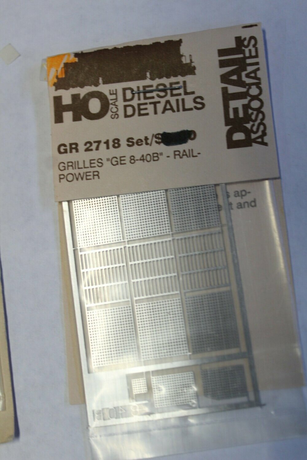 DETAIL ASSOCIATES 2718 GRILLES GE 8-40 RAILPOWER